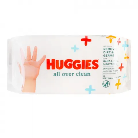 Серветки вологі Huggies 56 шт. Every Day/ All Over Clean