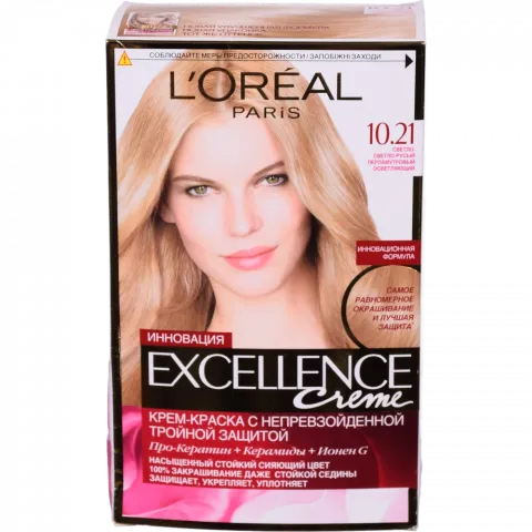 Фарба д/волосся L`Oreal EXCELLENCE 10.21 світло-русявий перламутр.
