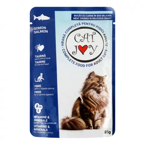 Корм д/котів Cat Joy 85 г пауч з лососем в соусі