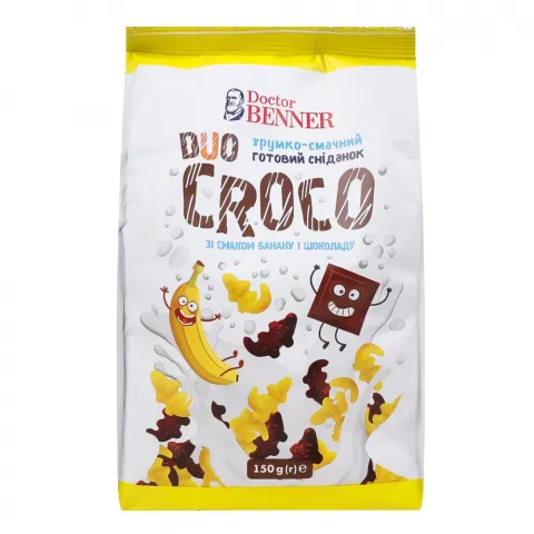 Сухий сніданок Dr.Benner 150 г Крокодили Дуо