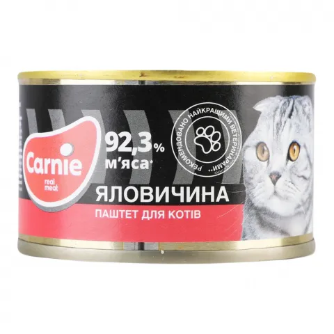 Паштет д/котів Carnie 100 г з/б з яловичиною
