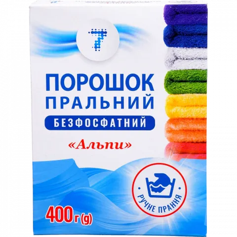 Порошок 7` 400 г д/ручного прання Альпи безфосф.`