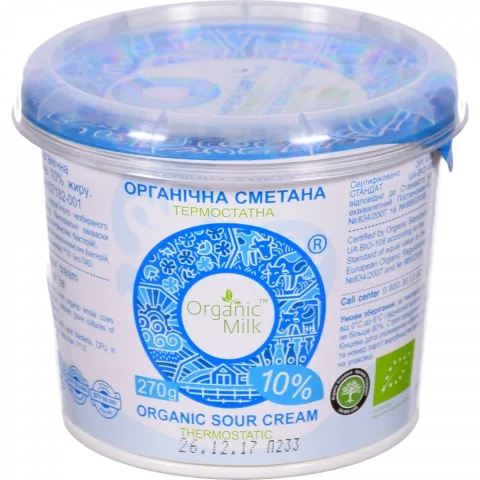 Сметана Organic Milk органіч. термостат. 10 270 г