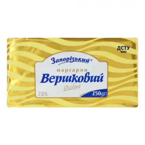 Маргарин Запорізький 250 г 72 Вершковий Особий