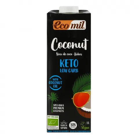 Молоко Кокосове Ecomil 1 л Кето Біо б/цукру