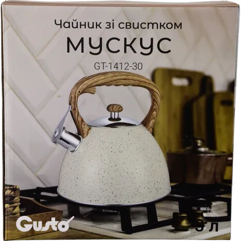 Чайник Gusto Мускус зі свистком 3 л 126955 GT-1412-30