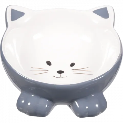 Миска д/котів Trixie 0,15 л 14 см керамічна піднята у вигляді котика