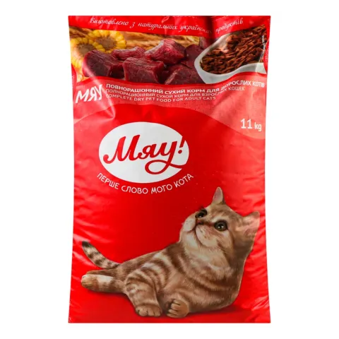 Корм д/котів Мяу! Курячий ваг.
