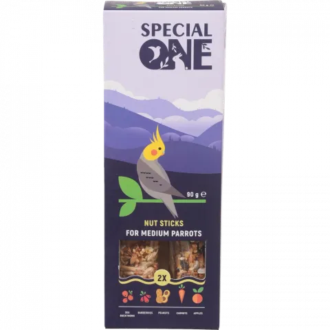 Палички Special One д/середніх папуг 90 г Горіхові