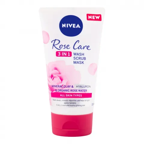 Засіб Nivea 150 мл Rose Care 3в1 (гель, скраб і маска)