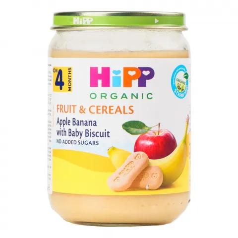 Пюре Hipp 190 г Яблуко, банан, печиво 4710