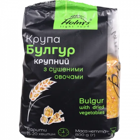 Крупа Холмс Булгур 3 з суш. овочами 800 г