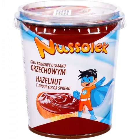 Паста Nussolek 400 г шоколадна з горіх. смаком (Польща)
