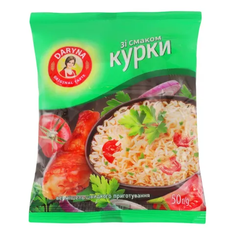 Вермішель Daryna 50 г зі смаком курки