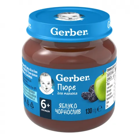 Пюре Gerber 130 г яблуко, чорнослив