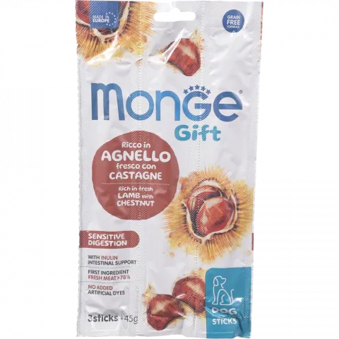 Ласощі д/собак Monge Gift Dog Sensitive digestion 45 г ягня з каштанами