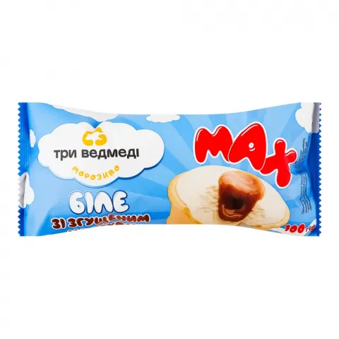Морозиво Три Ведмеді 100 г Біле зі згущ. молоком