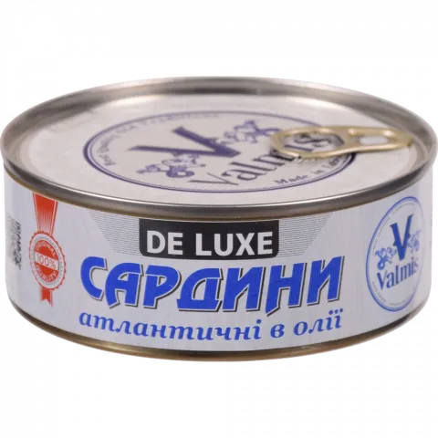 Конс Сардина Valmis Deluxe 240 г ключ в/о атлант.