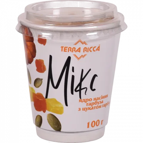 Ядра насіння гарбуза Terra Ricca 100 г з цукатом гарбуза