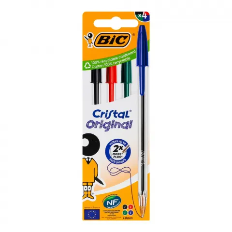 Набір ручок кулькових BIC Cristal асорт 4 шт. new