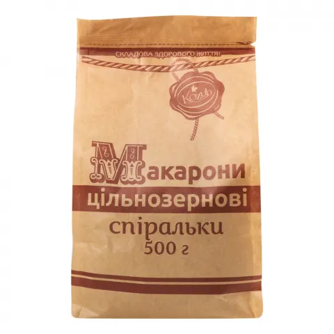 Макарони Козуб цільнозернові 500 г Спіральки