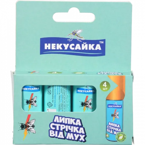 Стрічка липка Некусайка від мух 4 шт.