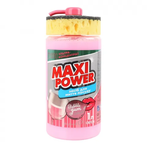 Засіб д/посуду Maxi Power 1 л Бабл Гам