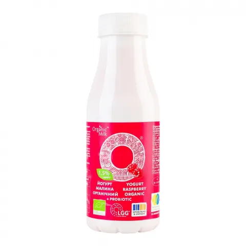 Йогурт Organic Milk 2,5 280 г питний органічний Малина