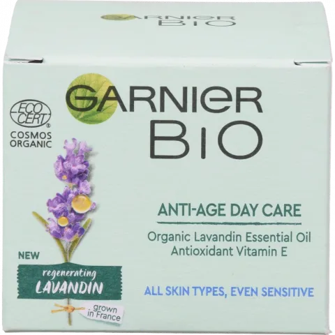 Крем д/обличчя Garnier 50 мл BIO ден. антивіковий з екстрактом лаванди д/усіх типів шкіри
