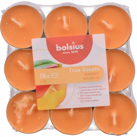 Свічки-таблетки Bolsius 4 год. 18 шт. True Scents, манго арт. 101926943410
