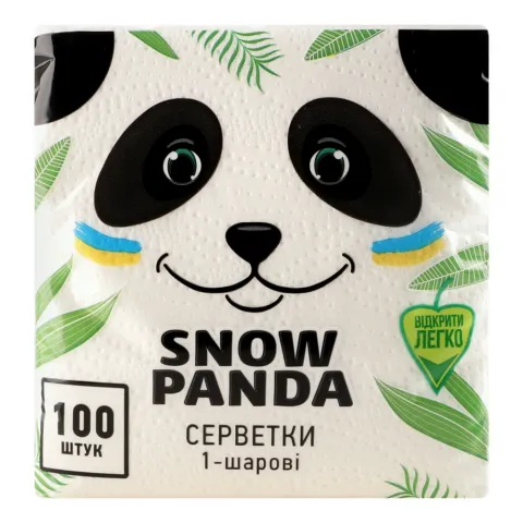 Серветки Сніжна Панда 100 шт. білі