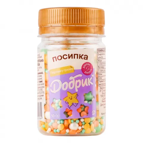 Посипка кондитерська Добрик 50 г в пет-банці