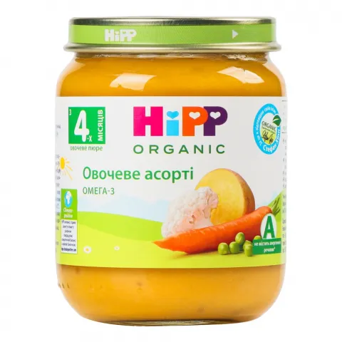 Пюре Hipp 125 г Овочеве асорті 4013