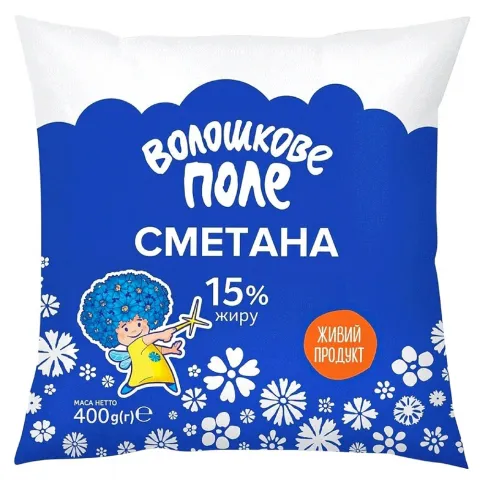Сметана Волошкове поле 15 350/400 г п/е