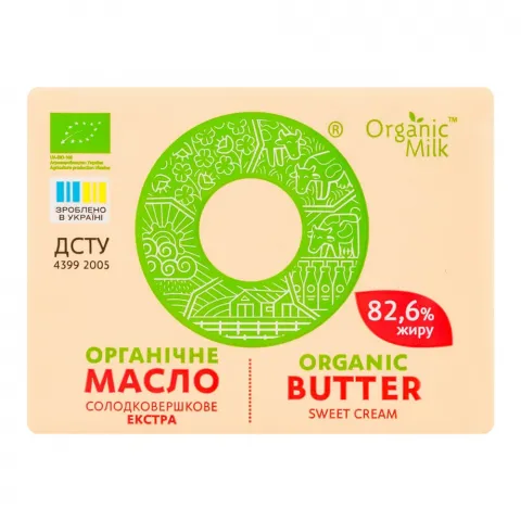 Масло Organic Milk органіч. 82,6 180/200 г Селянське