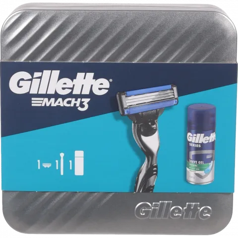Набір подар. Gillette Mach3 Станок 1 касета+Гель д/гоління Series