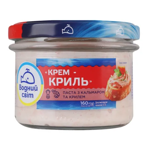 Паста Водний Світ 160 г Крем-криль з кальмаром та крилем