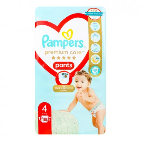 Підг.-трусики Pampers Premium Care Pants 58 шт. Maxi Джамбо Плюс (9-15 кг)