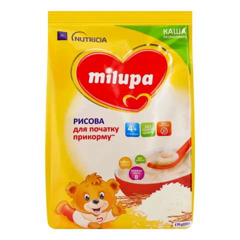 Каша Milupa 170 г б/мол. рисова 4+ міс.