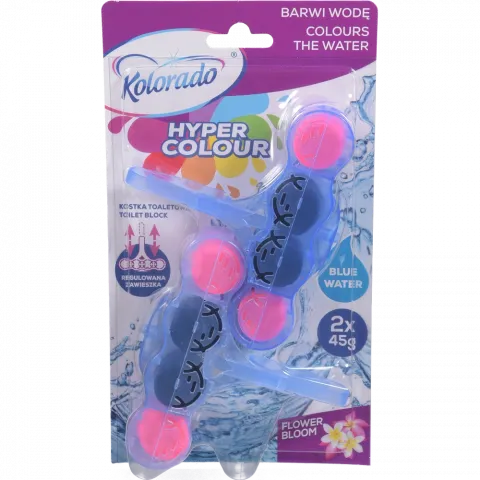 Освіж. д/унітазу Kolorado 2x45 г Hyper Colour синій Квітковий