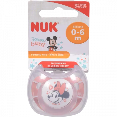 Пустушка Nuk р.1 сил. Trend Mickey червона д/дівч.