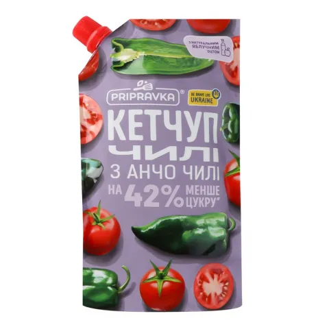 Кетчуп Pripravka 250 г д/пак. Чилі з анчо чилі
