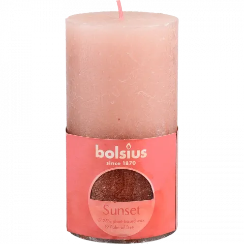Свіча Bolsius 130/68 містичний рожевий + бурштин арт. 103668647104