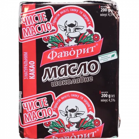 Масло Фаворит 62 200 г Шоколадне