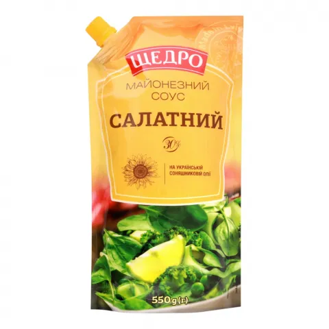 Майонез Щедро 550 г д/пак. Салатний 30