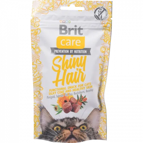Ласощі д/котів Brit Care Shiny Hair 50 г з лососем