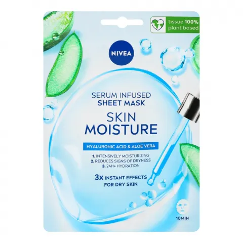 Маска д/обличчя Nivea 28 г Visage тканинна Зволоження гідробаланс