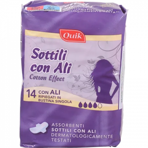 Прокладки Quik 14 шт. Sottili Con Ali
