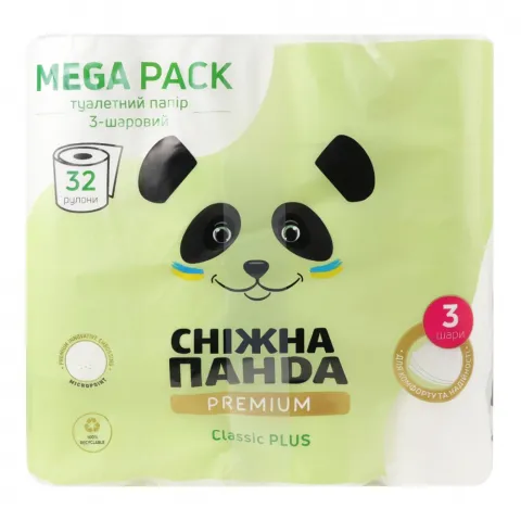 Туал. папір Сніжна панда 32 шт. Premium Classic Plus