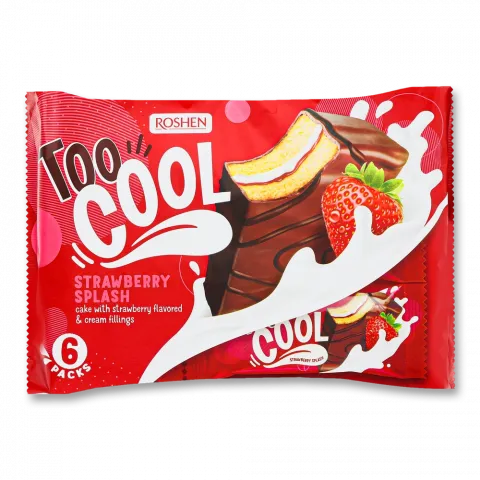 Тістечка Рошен 270 г Too Cool Strawberry Splash